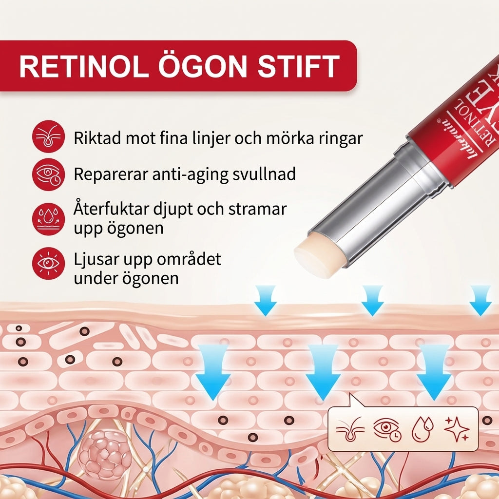 Retinol Ögon Serum - Bli av med svullnad och mörka ringar